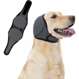 Dreaku Dog Ear Defenders, Waterproof & Warm Dog Ear Protectors for Grooming, Bathing, Swimming, Adjustable Calming Noise-Reducing Happy Hoodie for Dogs(S)