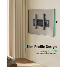 Alrhipvm Fixed TV Wall Mount for 14-43 Inches Flat Screen TVs, Low Profile TV Mount Bracket Hold Up 55lbs, Wall Mount Bracket Flush Mount Space Saving, Max VESA 200x200mm