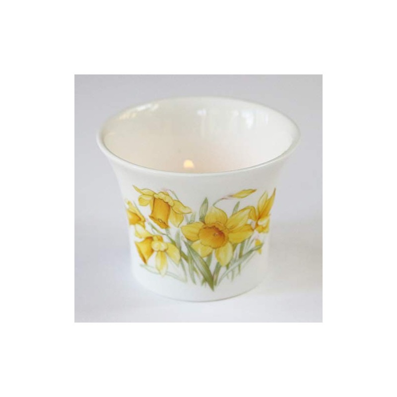 Redwood Collection - Daffodil Bone China Tea Light Holder -