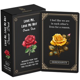 Love Me, Love Me Not Oracle Deck: Messages from Your Person to Reveal Their True Feelings for You - 50 Love Confirmation Oracle Cards with Meanings on Them - Uncover Hidden Truths & Unspoken Desires