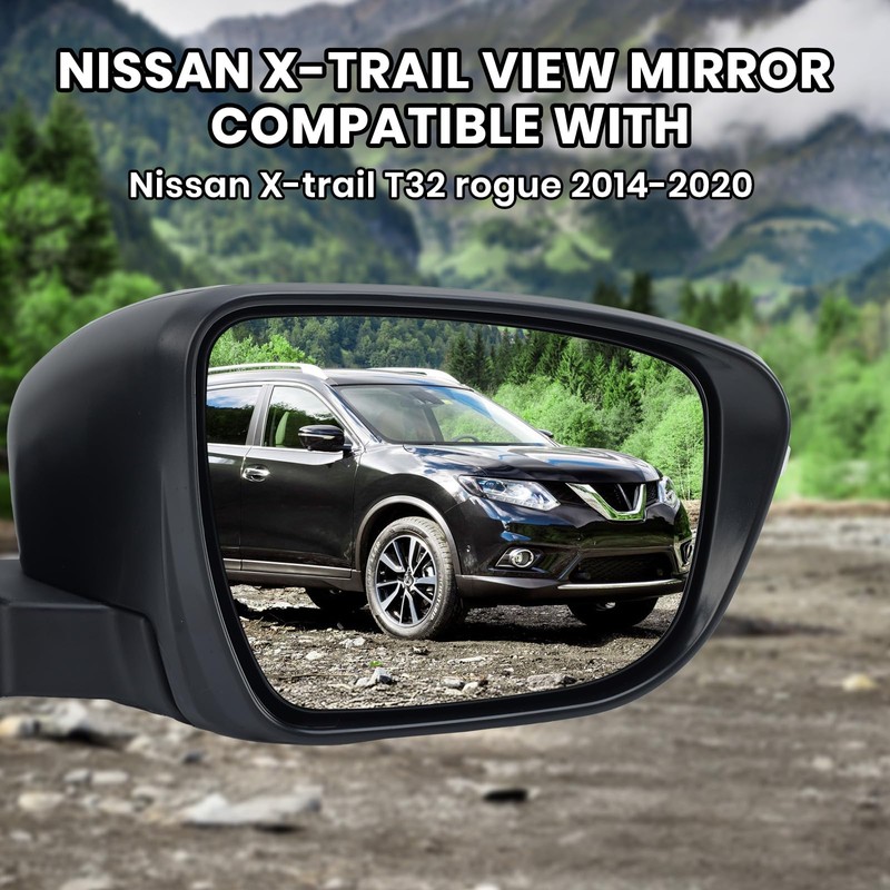 VANLOGY Right Passenger Side Mirror Compatible with Nissan Rogue 2014-2020