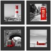 ORIVAN Black 4x4 Picture Frames Set of 4 Solid Wood