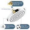 BRIGHT SHOWERS High Pressure Shower Head, 6 Inch Rain Shower