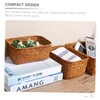 Sosoport Hand Woven Seagrass Storage Basket Desktop Sundry Organizer for