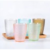 JOYSIP Stackable Hammered Plastic Tumbler Acrylic Glasses, Set of 5,
