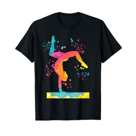 Ginnasta su Balance Beam Ragazze Bambini Ginnastica Artistica Maglietta