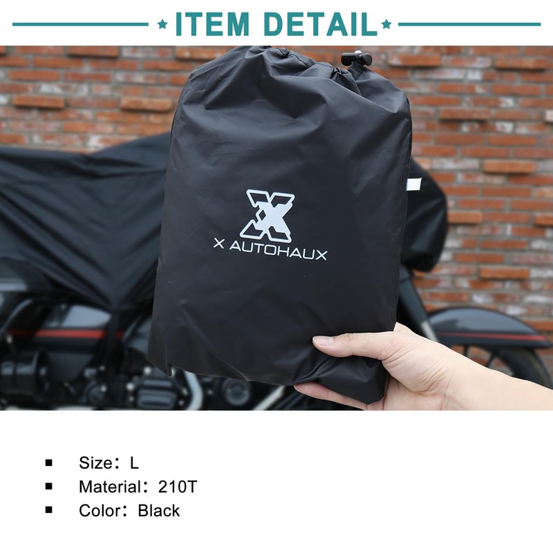 ACROPIX L Motorcycle Half Cover with Carry Bag Black -