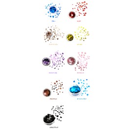 Nail Hologram MIX Heart Holo Glitter (Metal Black)