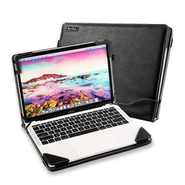 Berfea Laptop Case Cover Compatible with Dell Precision 3591 3590 3580 3581 3571 3561 3550 3551 3560 3570 3561 5530 5540 5520 3541 15.6 inch Notebook Sleeve PU Leather Stand Hard Protective Skin