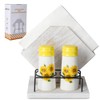 Rustic Farmhouse Napkin Holder Set - Natural Wood Kitchen Organizer