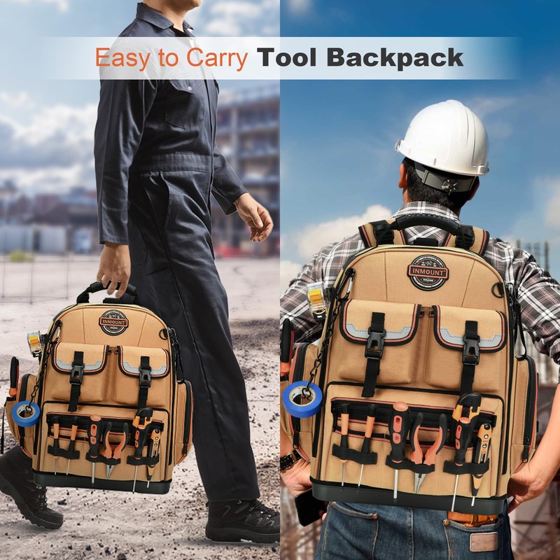 Tool Backpack with 2 Small Tool Bags - LOKASS Backpack