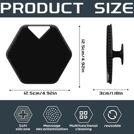 TUONYIS Silikon-Körperbürste, Duschbürste, Handbrause, Badebürste, Hautbürste, Körpermassagewerkzeug, Badezubehör für Männer und Frauen, 3 Farben (Schwarz, Rosa, Grau), 3 Stück