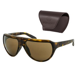 POPTICALS PopAir Foldable and Oversized Aviator Sunglasses for Women and Men - Gloss Tortoise Frame/Brown Lenses