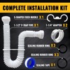 VIVIDA Flexible Sink Drain Pipe, 1-1/2" Expandable Flexible P Trap