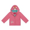 LONDON FOG Girls' Rainy Day Fun Hooded Rain Jacket Rainslicker,