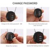 4 Pack 3-Digit Combination Lock Waterproof Padlock Outdoor Mini Wire