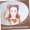 STOBOK 2sheets Reusable Face Painting Practice Board Portable Makeup Template