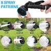 Garden Hose, Water Hose with 8-Pattern Spray Nozzle Non-Expandable Water
