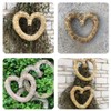 EXCEART Straw Heart Wreath Form 30CM Heart Shape Natural Grapevine