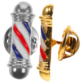FRCOLOR Hairdresser Brooch Set Alchemy Sweater Pins Vintage Barber Shop Pole Brooch Stylish Salon Pins and Brooches for Women