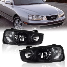 ACANII - For 2001-2003 Hyundai Elantra Factory Style Headlights Headlamps Front Lights Replacement Pair Set Left+Right