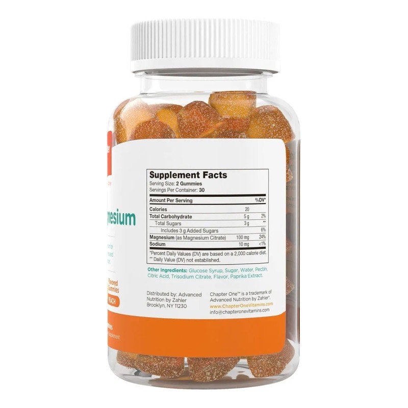 Zahler Chapter One Gomitas De Magnesio De Durazno 60goms
