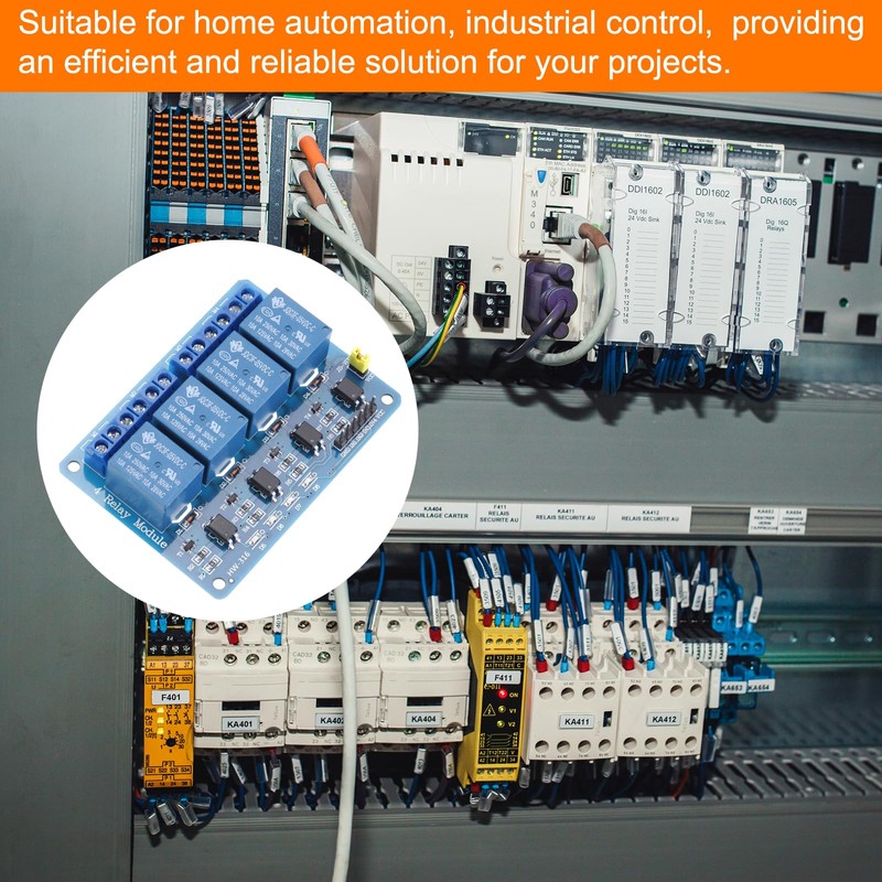 sourcing map 2 Pcs DC 5V 4 Channel Relay Module