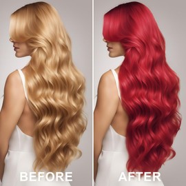 Red Hair Color Wax,Temporary Hair Color Wax,Safe Hair Colour Pomade Washable for Men, Women,Party,Cosplay,Temporary Hair Dye Wash In Wash Out Hair Colour W/ax,Coloured Hair W/ax(Red)