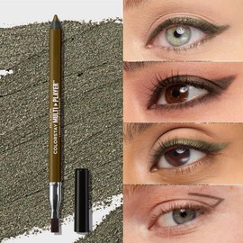 Revlon Colorstay Multiplayer Eye Pencil 405 Fortress (Color Image: Metallic Khaki) with Eye Shadow Sharpener 0.03oz
