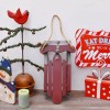 Eview Christmas Sled Decor Santa Sleigh Wall Decoration Wooden Sled