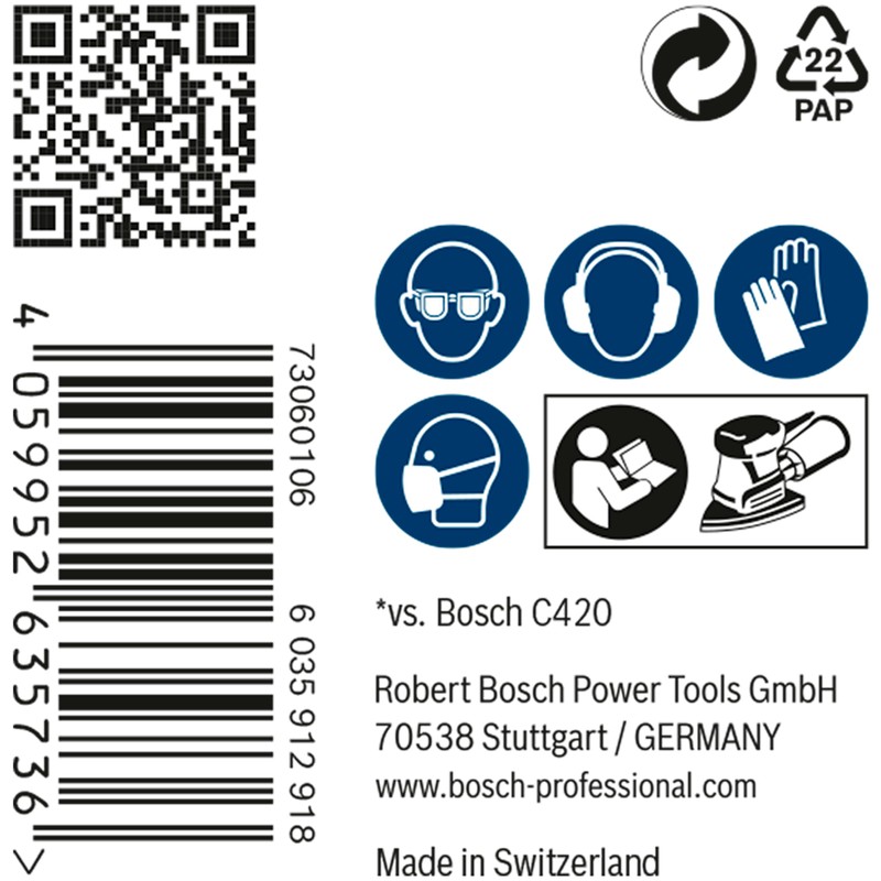 Bosch 50 x Expert M480 Sanding Net Sets (for Paint