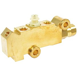 JEGS Proportioning Valve | For 4-Wheel Disc Brake Conversions | One-Piece Brass Body | (2) 3/8"-24 Ports for Front Brakes & (1) 9/16"-18 Port for Rear Brakes
