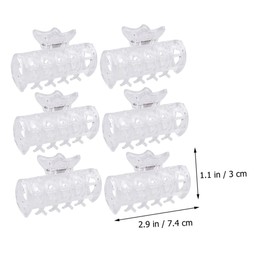 Outanaya High-Temperature Resistant Hair Roller Clips 6-Piece Curler Jaw Claw Set for Styling Suitable for Long and Thick Hair Heat-Insulated Design for Women and Girls
