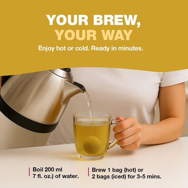 HANDPICK, Organic Ginger Tea Bags (100 Herbal Tea Bags), Caffeine