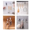 X-SHIYUN 4 Pack 360°Rotating Ceiling Adhesive Hook，Wall Adhesive Hooks，Waterproof Bathroom
