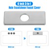 JONKEAN 6" Faucet Hole Cover, Rectangular Escutcheon Plate, Bathroom Faucet