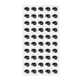 50 Wedding Meal Stickers - Food Identifier & Menu Choice Place Cards for Party Seating - Meal Option Indicator (Black, Meat)