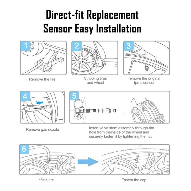 TPMS35 315MHz Sistema de monitoreo de presión de neumáticos de
