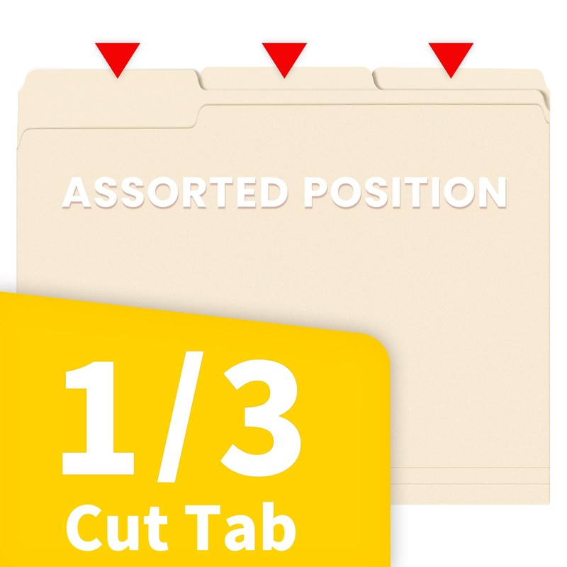 SUNEE File Folders, 30 Pack Manilla Folders 8.5 x 11,