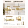 1 Pack Champagne Bronze Door Handle Square Doorknob with Lever