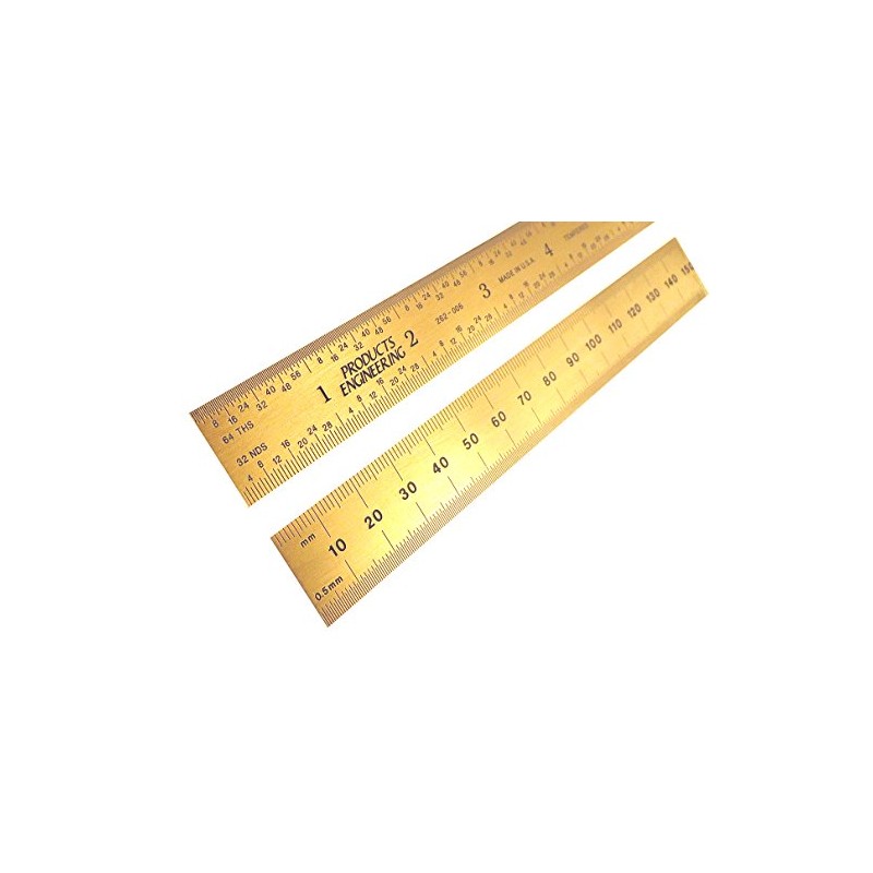PEC Tools Rigid 6" 150 mm English/Metric Titanium Nitride Coated