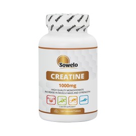 SOWELO Sowelo Creatine | 1000 mg | Creatine Monohydrate | Dietary Supplement | Increases Muscle Strength and Endurance | 120 Tablets