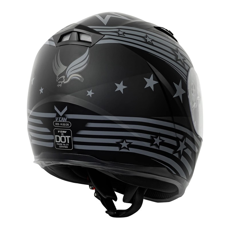 VCAN VX Lightweight Full Face Motorcycle Street Bike Helmet with