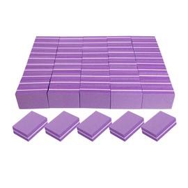 AhaTopia Nail Buffers (50 Pack), Mini Buffer Block Nail File for Acrylic Nails and Natural Nails, 100/180 Grit Nail Buffer Block Bulk Buffing Blocks for Nail Buff Professional Manicure File Blocks Set Purple