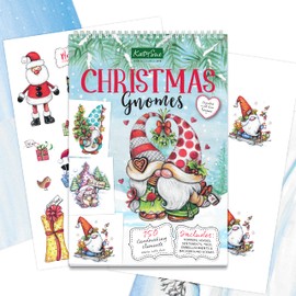 Katy Sue Christmas Gnomes Paper Craft Pad for Christmas Card Making. Contains Over 150 Gnome-Themed Elements, Toppers, Verses, & Embellishments (Not Die-Cut or Pre-Cut)