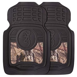 Browning Car and Truck Floor Mats, Premium Protection Against Water and Dirt, Front Set of 2, Buckmark Scope (Mossy Oak Break-Up Country)
