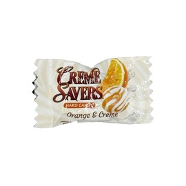 Creme Saver Orange Bulk (1 Pound) - Orange and Creme Hard Candy - Pink Candy Bulk, Strawberry Candies, Individually Wrapped Hard Candy