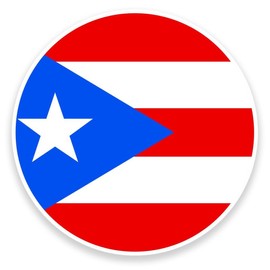 2 x 10cm/100mm Puerto Rico Flag Window Cling Sticker Car Van Campervan Glass #9020