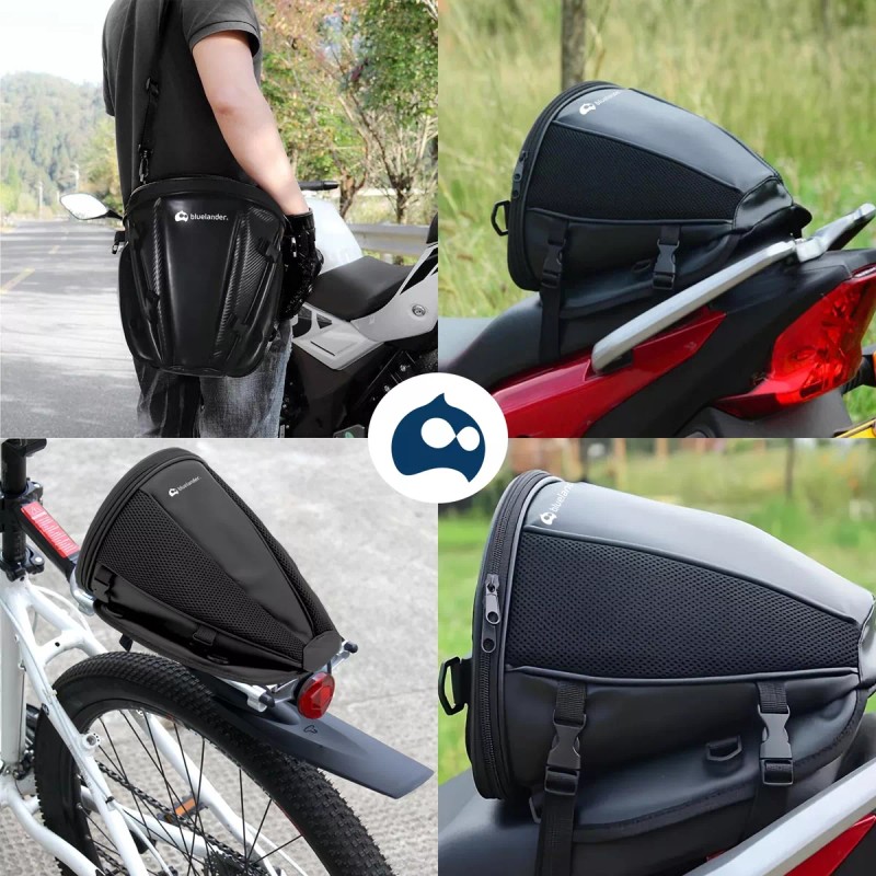 Hanylish 2 Mochilas Motocicleta Maleta Trasera De Moto Impermeable
