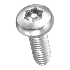 METALLIXITY Pan Head Torx Security Screws Bolts (M6-1x16mm) 20Pcs, Button Torx Head Machine Screws 304 Stainless Steel - for Furniture Woodworking Project, Silver Tone
